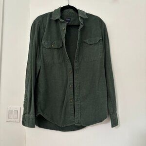 J Crew men's green flannel